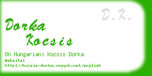 dorka kocsis business card